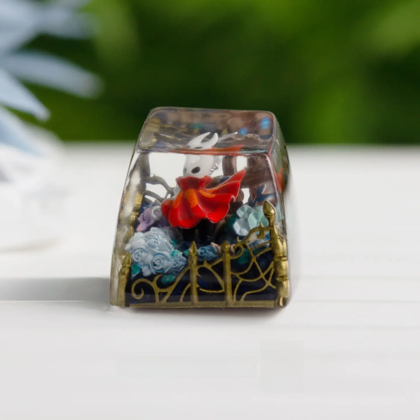 Yellow Strawberry Girl Artisan ESC Keycap 3D Resin Mechanical Keyboard Key Cap Cute Style 1 Piece