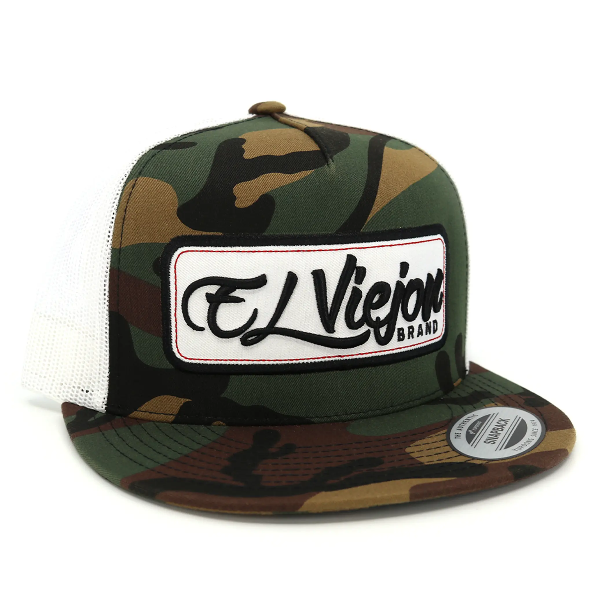 EVPatch Camo/White flat visor hat EVPatch Camo/White flat visor hat