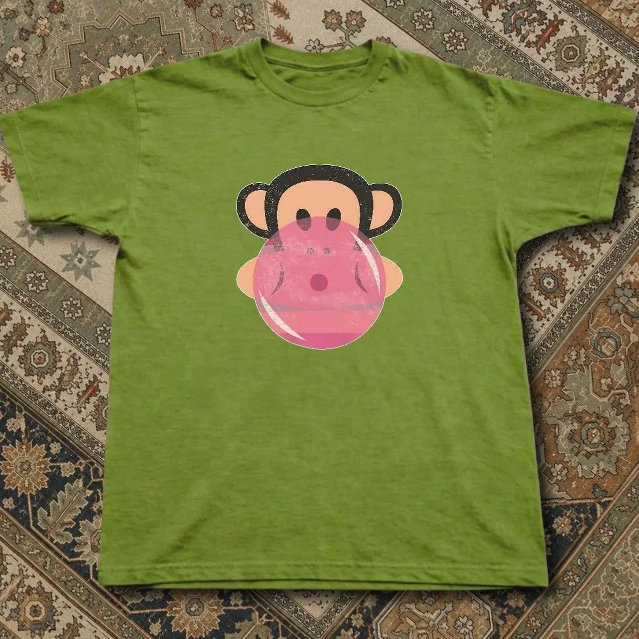 Green Paul Frank Monkey Bubblegum Tee Vintage y2k Inspired Baby Tee, aesthetic graphic tshirt, Summer Tee, 90S, Y2K