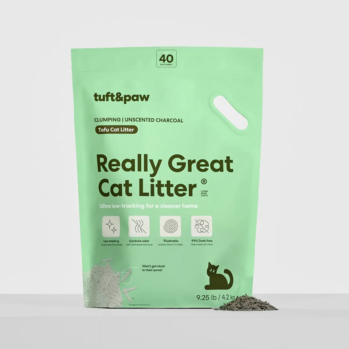 Really Great Cat Litter - Tofu Litter, Flushable, 99% Dust-Free, Clumping Really Great Cat Litter - Tofu Litter, Flushable, 99% Dust-Free, Clumping