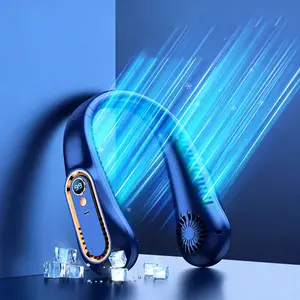 USB Rechargeable Neck Fan, 5-Speed Adjustable, Portable Neck Cooling Fan, Household Appliance for Home Office, Essential Cooling Device