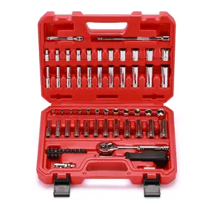 CASOMAN 1/4-Inch Drive Master Socket Set with Ratchets Adapters Extensions 46-Piece SAE Metric 5/32-Inch to 9/16-Inch 6-Point Cr-V Chrome Vanadium Steel Impact-Resistant Tool Case#TikTokShopBlackFriday