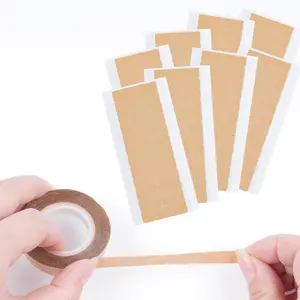 Doores Hair Extension Tape Tabs Double Sided Replacement Tape Adhesive Invisible No Residue Transparent Tapes for Hair Extensions,48 Tabs (4 x 0.8 cm/1.57 x 0.31 inch) Haircare Heatless