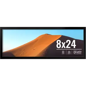 8x24 Picture Frame Display, 8x24 Black Picture Frame with HD Plexiglas, 8 x 24 Poster Frame 1 Pack, Display Frame Vertical or Horizontal, Classic Collection round floral foam block flag sticker large photo album Classic Picture Frame Set frame  gift