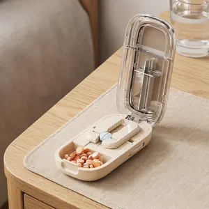 Adjustable Precision Pill Cutter Splitter Portable Alignment Design Easy Cut Tiny Tablets Multifunctional Medicine Divider Practical Daily Health Care Tool-MM1