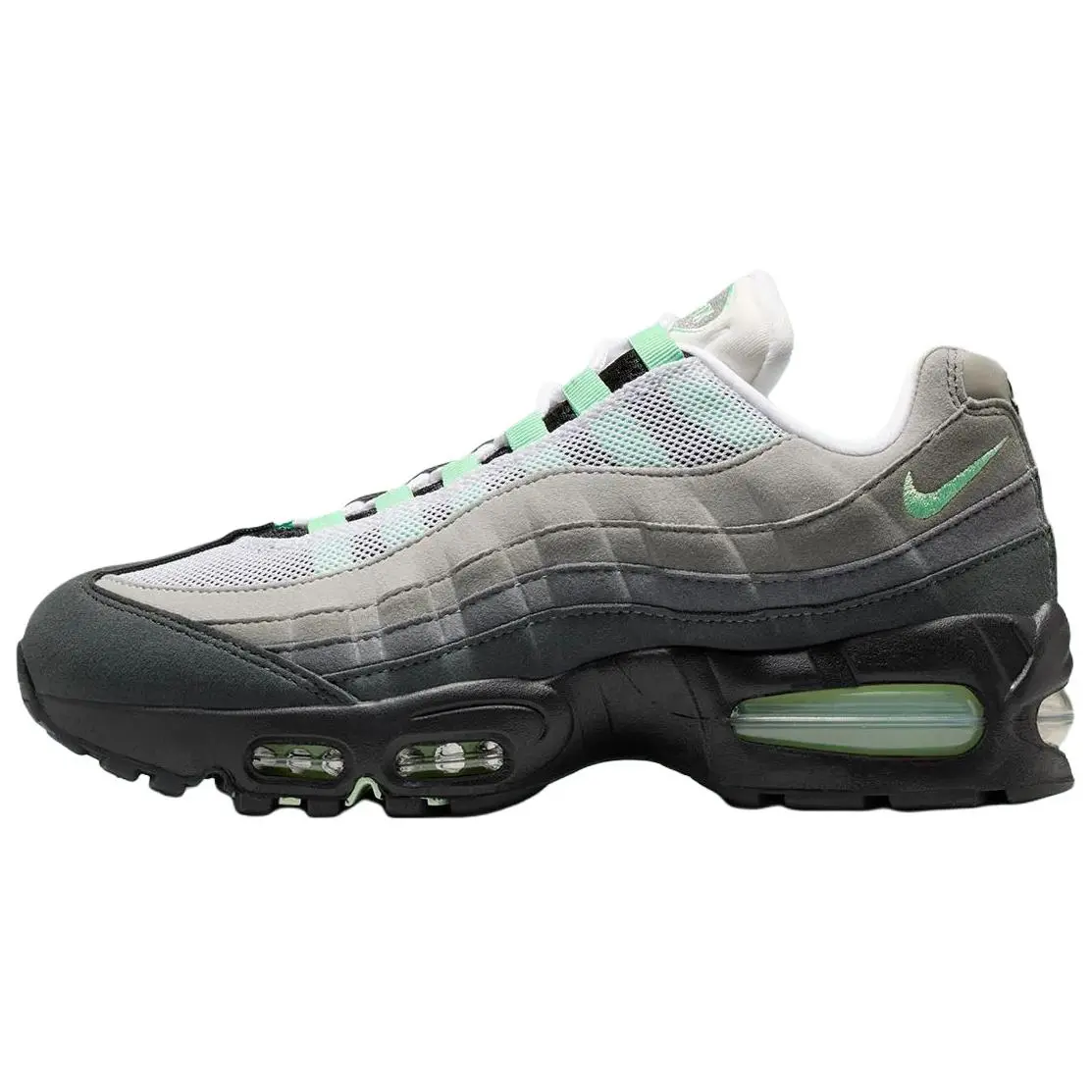 NIKE Women's Air Max 95 'Big Bubble-Fresh Mint' Running Shoe, Women's Walking Sneaker, Walking Shoes, Sports Shoes