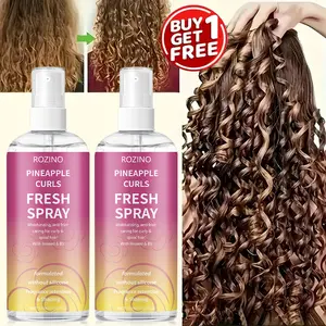 Rozino Pineapple Curls Fresh Spray Frizz Control & Curl Refresher Mist for Curly & Wavy Hair Hydrating Anti-Frizz Day 2 Curl Booster with Pineapple Extract
