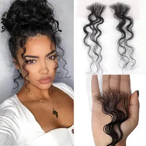 4Pcs HD Lace Baby Hair Stripes Baby Hair Edges for Black Women Human Hair Reusable Hairline