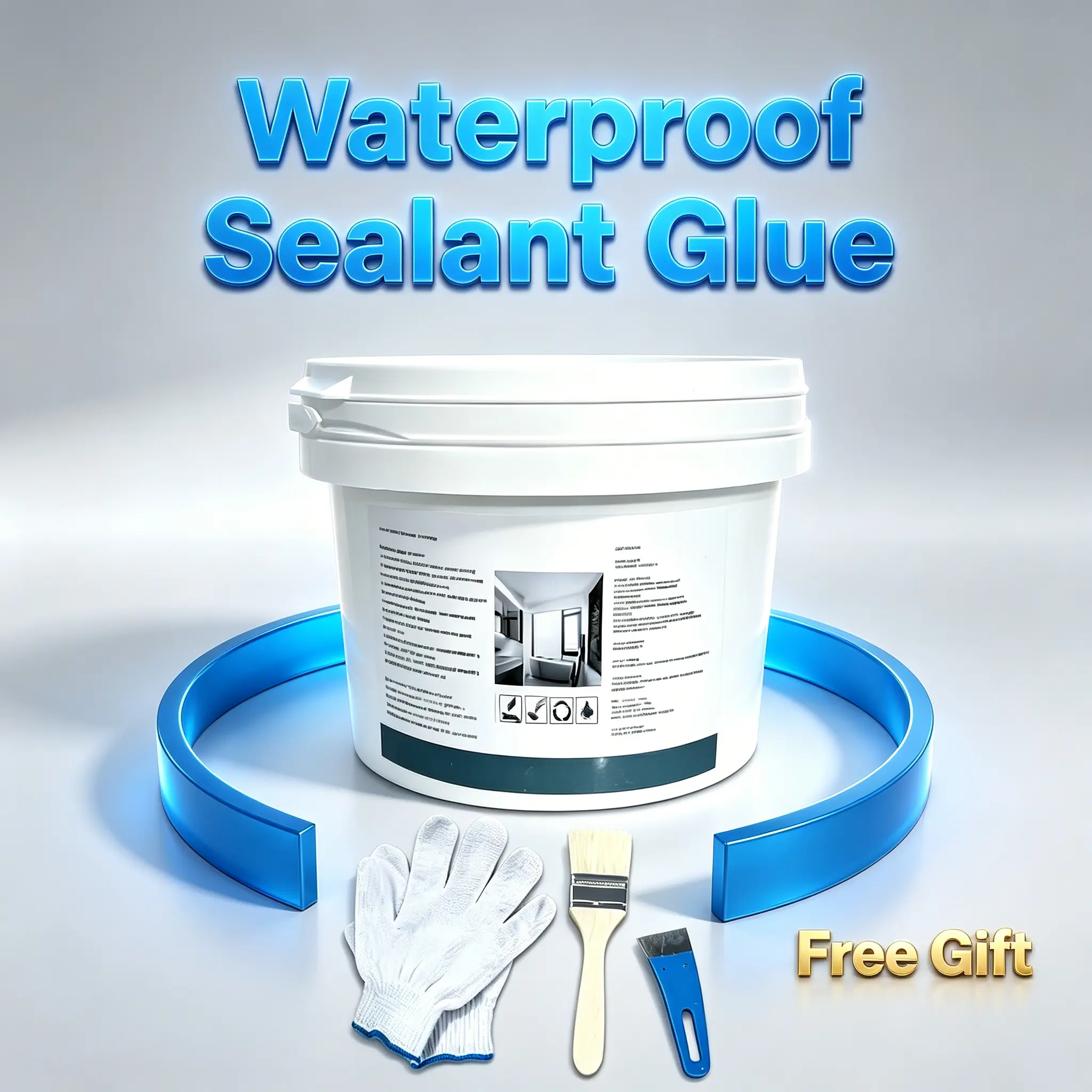 Clear Waterproof Glue, Fast-Drying Strong Adhesive for Leak Repair, Invisible Finish, Easy-to-Apply for Roof, RV, Bathroom, and Windows, Multi-Surface DIY Use