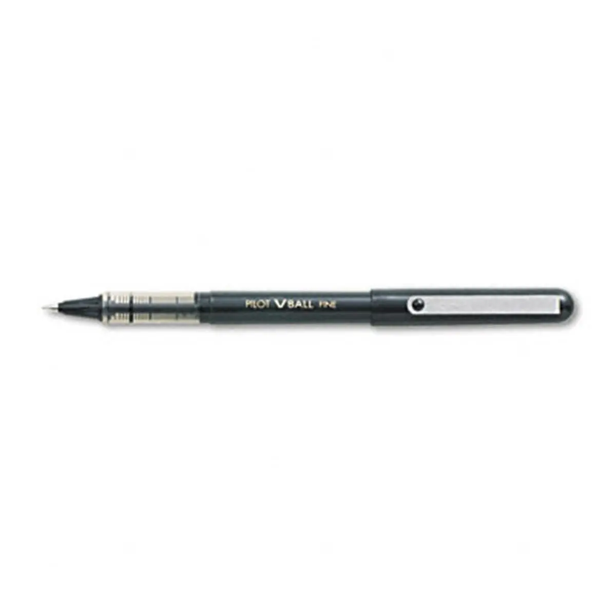Pilot VBall Roller Ball Pen with Rolly Ball Mechanism - Black Ink, Fine Point - 12-Count Office Stationery Writing Tool, Rolly Ball Mechanism Pens & Refills