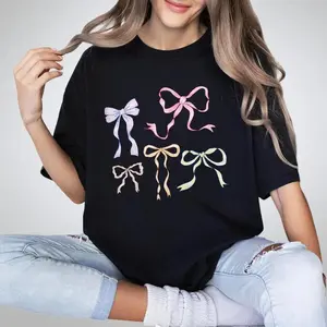 Coquette Bows Shirt for Her, Coquette Aesthetic, Bow Collage Tshirt, Ribbon Shirt for Girl, Comfort Tee Bows Coquette, Ribbon Graphic Tee , Coquette Gift for Her, Wife Bow Birthday Gift, Coquette Aesthetic