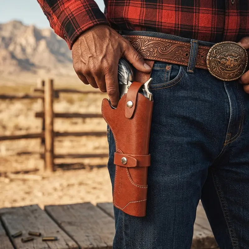 1791 GUNLEATHER Single Six Holster - Ambidextrous Leather 22 Revolver Holster, Fits Heritage Rough Rider, Ruger Wrangler, Colt New Frontier and Similar Six Gun Pistols