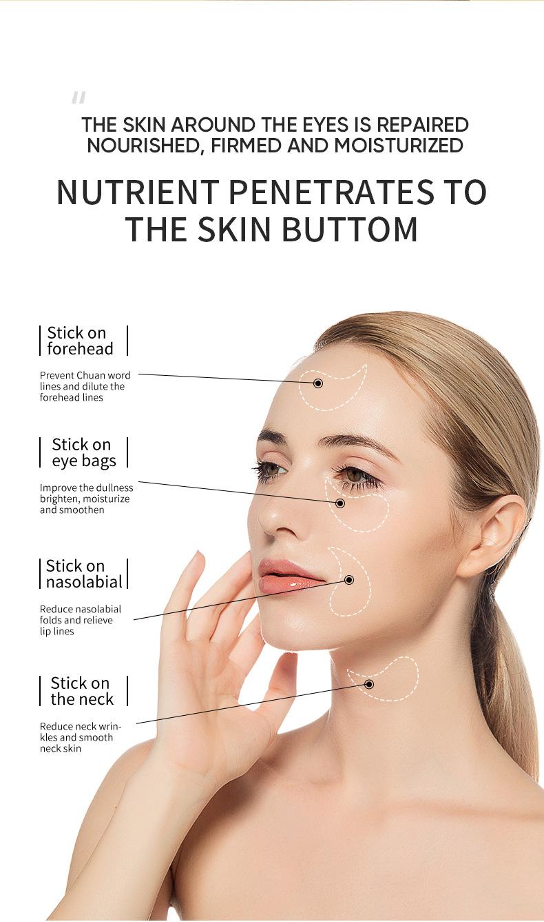 Gold Firming Eye Mask Hydrating Moisturizer Reduces Fine Lines & Dryness Under Eyes