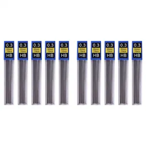 10Pcs Pencil Lead Refill, Pencil Refill Office Writing Accessories Pencil Student Stationery Pencil Refills(0.3mm)