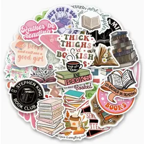 Bookish Thick Thighs - Anti Social - Design Stickers: 50 Pieces | Kindle, Laptop, Phone, Waterproof Decals | Literary Laptop Stickers | Ideal Book Lover Gift | Booked