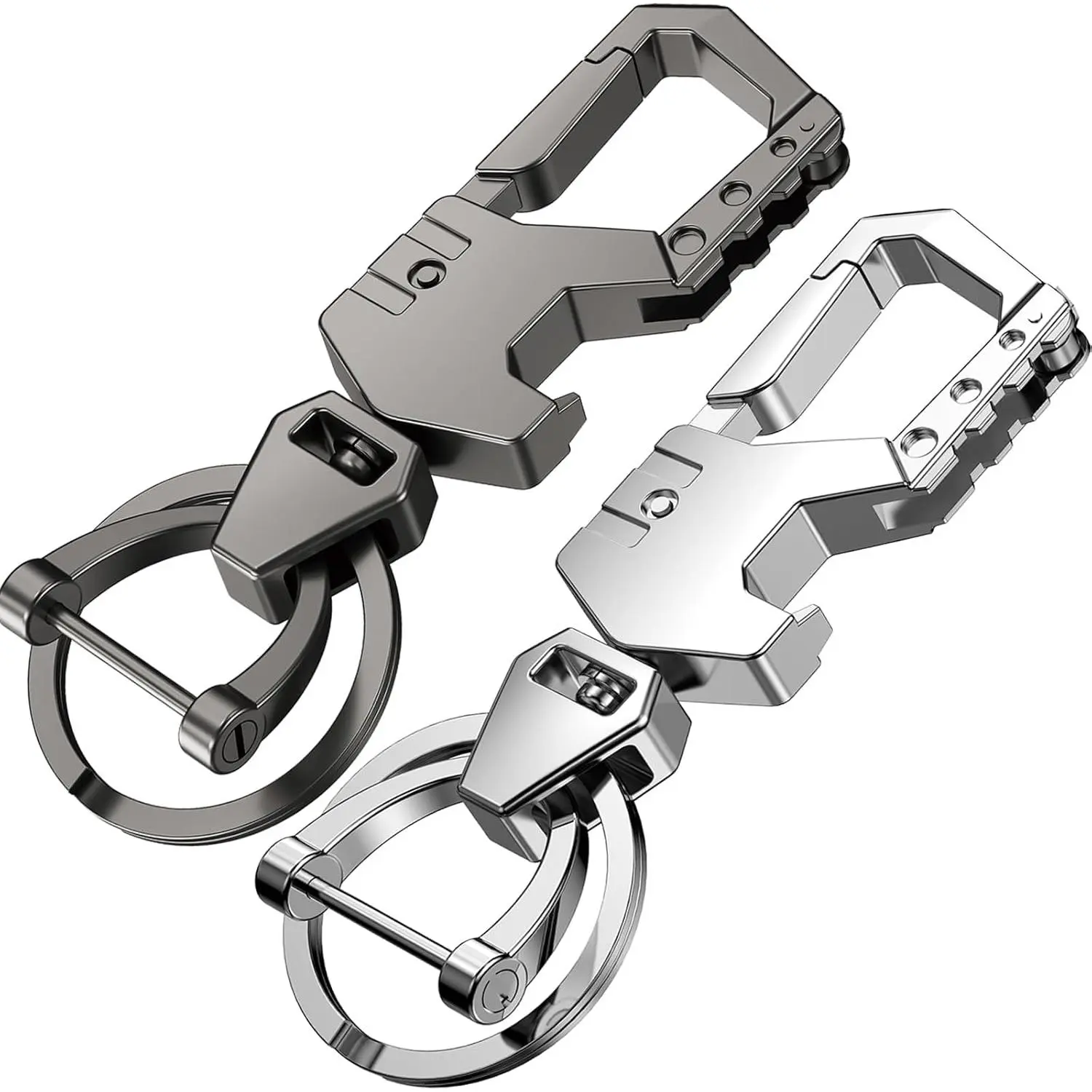 Heavy Duty  Opener with 2 Keyrings  Keychains, Multifunctional Toolbox for Men and Women  Keychains
