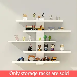 5-Tier Wall Floating Shelf, Decorative Figurine Display Rack for Anime Figures, Dolls, Plants & Statues, Mini Storage Decor for Bedroom, Living Room, Study & Kids Room