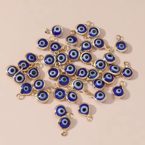 40pcs Devil Eye Pendants DIY Accessories, Perfect for Necklace Bracelet Making, Unique Charms for Crafting Projects, DIY Jewelry Making, DIY Jewelry Decoration