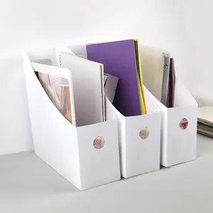 Foldable Plastic Scrapbook Paper Storage Box, Durable Craft Organizer for Cards Magazines Books Files, Home Office Library Minimalist Style, Document Organizer