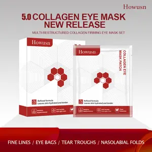 Deep Collagen Eye patch (4 Pairs), Affordable Glass Glow Skincare Mask, Korean Skincare, Lift & Bright, Under Eye Care, DEPUFFS UNDER-EYE BAGS, Elasticity Eye Shield Skin Repair. Firming & Moisture Facial Mask.