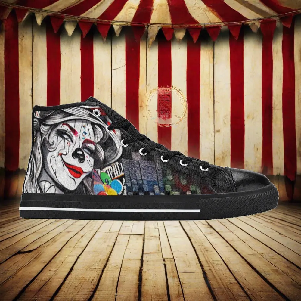 WOMEN'S Clown Woman Design Custom Shoes | Freaky Shoes®