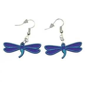 Dragonfly; Earrings 3D Printed - Lightweight and Durable Awareness Ribbon Jewelry for Mental Health & Chronic Illness Support
