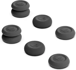 , CQC and FPS Thumb Grips Joystick Cap Analog Stick Cover for Steam Deck/OLED and ROG Ally, Ally X- Black, Set of 6