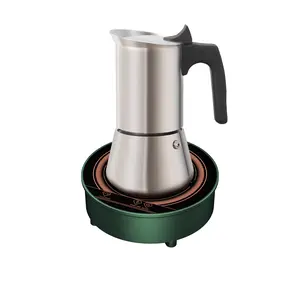 700W 85V~120V Induction Cooktop 7 inches Portable Mini Small Single Burner 6 Level Temp&Power Ctrl Hot Plate Electric Stove Cooker Countertop Burners Heater Small Kitchen Spaces for Coffee,Tea & Milk for Traveling Camping Moka Pots Abangdun