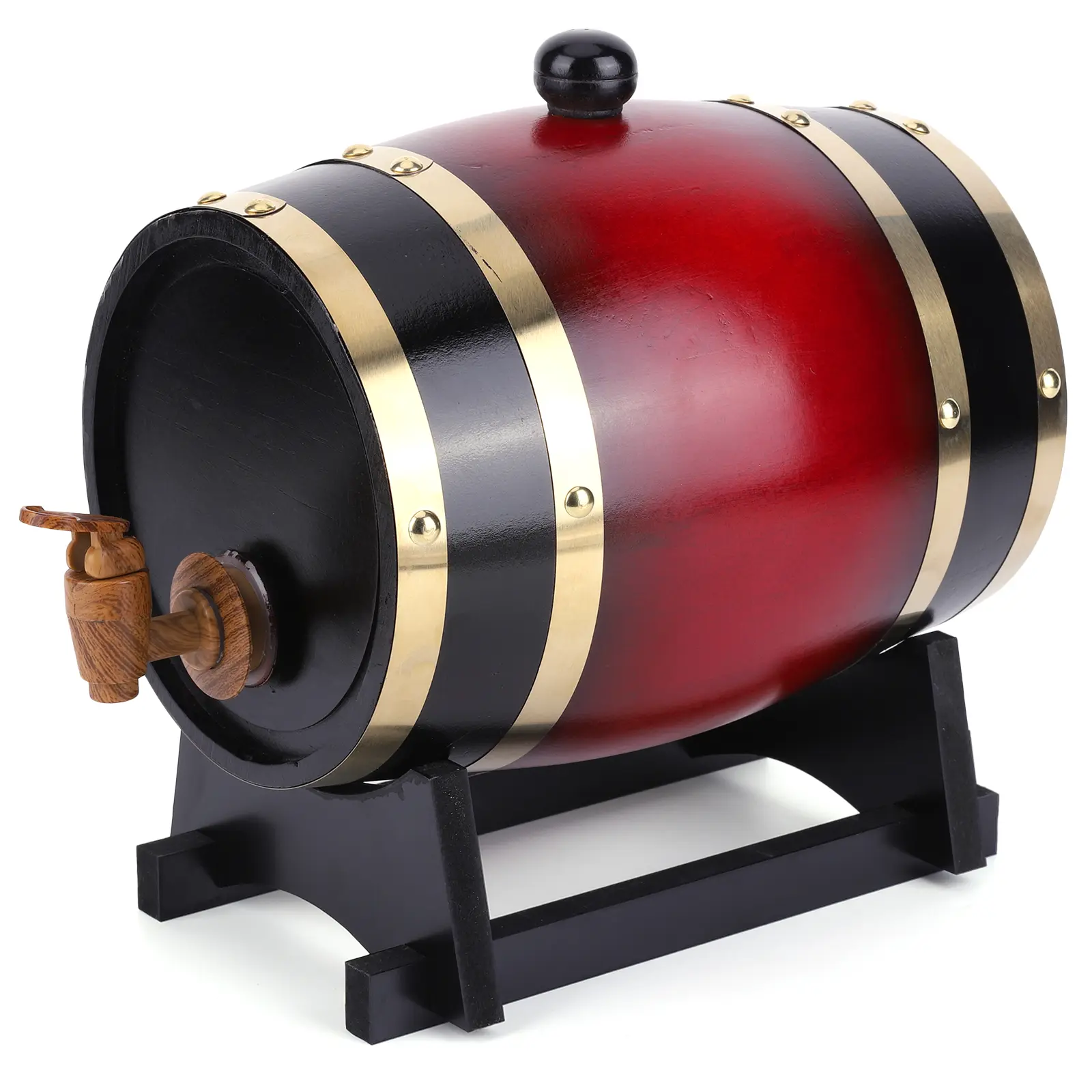 3L Household Wooden Barrels Multi-Purpose Wine Storage Containers Large Capacity Vintage Beer Brewing Tools Wine and Whisky Bar Supplies