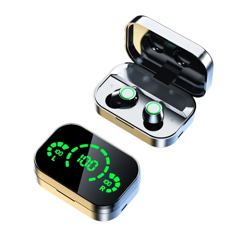 True Wireless Earbuds Yd03, Bass Stereo Sound, Full Bass, Hands-Free Design, Includes Power Bank Charging Case, Ideal for On-The-Go Use, Lightweight Wireless