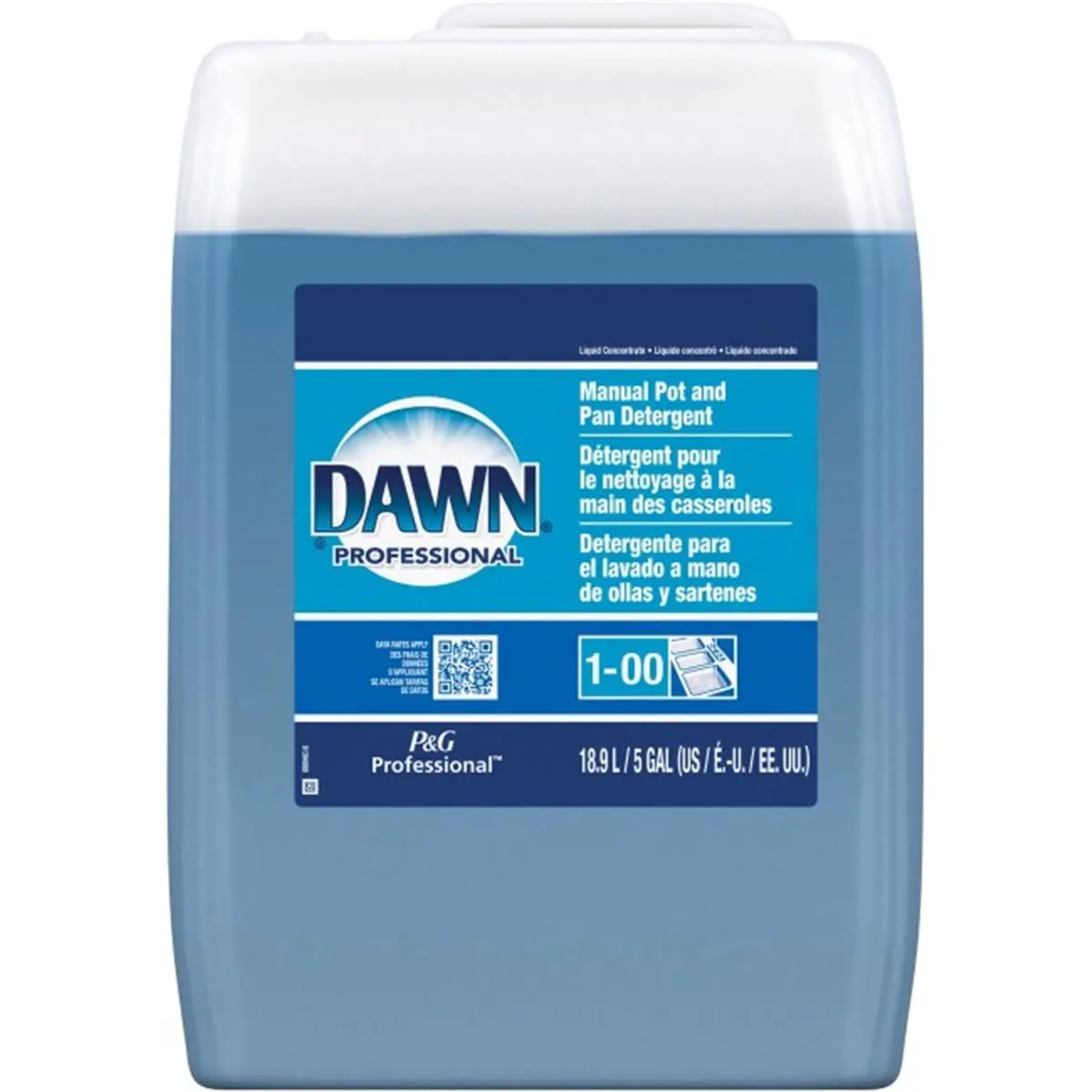 Dawn Manual Pot & Pan Liquid Detergent (PGC70681, 212 MAIN Procter & Gamble Commercial), Translucent Blue Kitchen Grease Cleaner, Household Home Cleaning Product, Home Cleaning Products