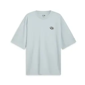 PUMA Mens Nyc Long Run Crew Neck Short Sleeve Casual Tops Casual - Blue