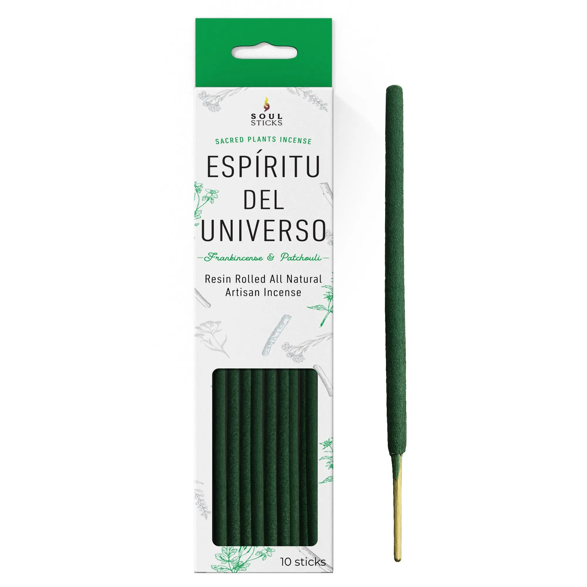 Espiritu del Universo Frankincense & Patchouli Resin Rolled Incense Sticks