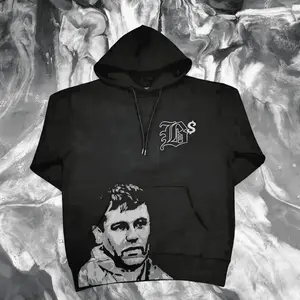 Portrait With Monogram Logo Hoodies Hoodied Ultra-Soft Cotton Sweaters Hoodied Unisex Fleece Hoodie Everyday Cotton Hood Tops for All