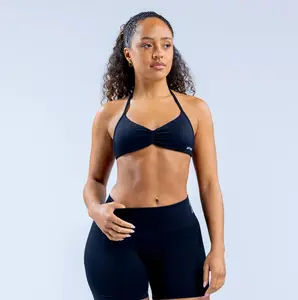 (with logo) DFYNE Ultra Soft Impact Strappy Bra Daily Wear Quick-Dry Compression Fitness Set