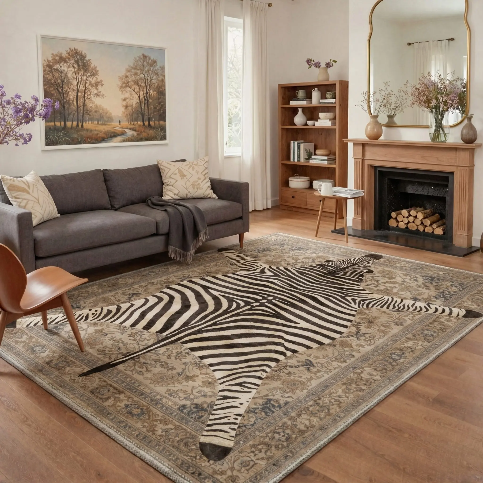 【Back To School】GENIMO Floor Rug – Machine Washable, Pet Friendly, Soft, Non-Slip Area Carpet, Perfect for Living Room, Bedroom, Kitchen, Hallway, Stylish Home Decor ,ARN2000-ECHO