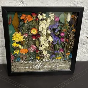 12 x 12 Wildflower shadow box - black