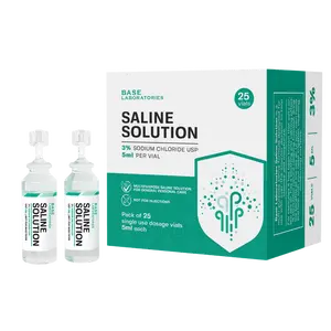 3% Saline Solution Vials — Compatible with Nebulizer Machines & Mesh Nebulizers Oral Daily Cleansing