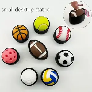 3D Printed Stress Relief Clicker, 8 Sports Series, Mlb Baseball Desktop Figurine, Pla Material, Perfect Gift for Christmas and Birthdays, Stress Relief Decoration