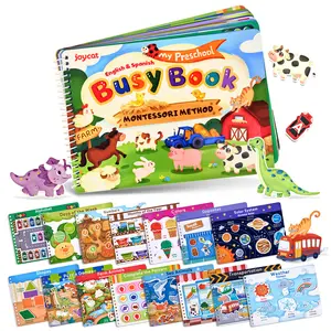 JoyCat Preschool Busy Books Language Toys, Montessori Busy Board, Educational Learning Flash Cards, Sensory Toys, Creative Learning & Fun Activities