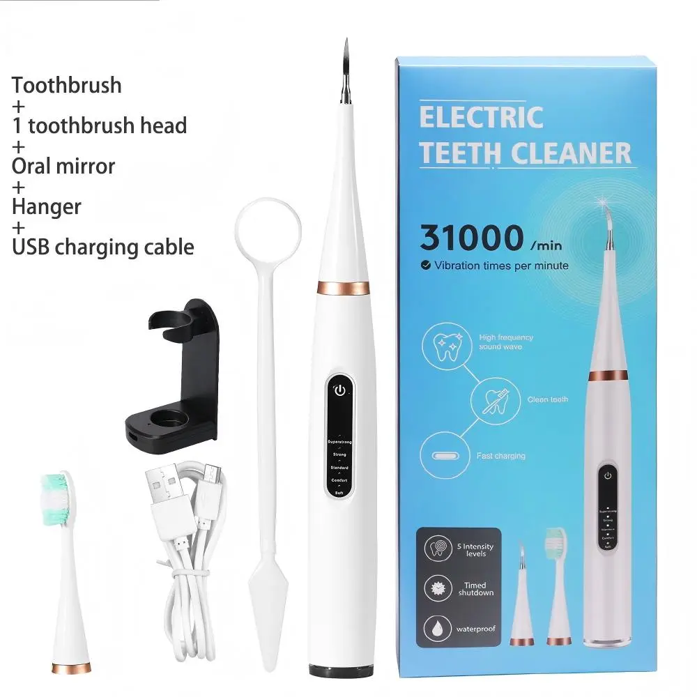 Plaque Remover for Teeth, Electric Tartar Remover for Teeth with LED Light,5 Modes Rechargeable