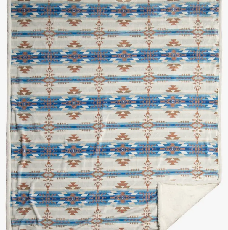 Southwestern Aztec Sherpa Blanket