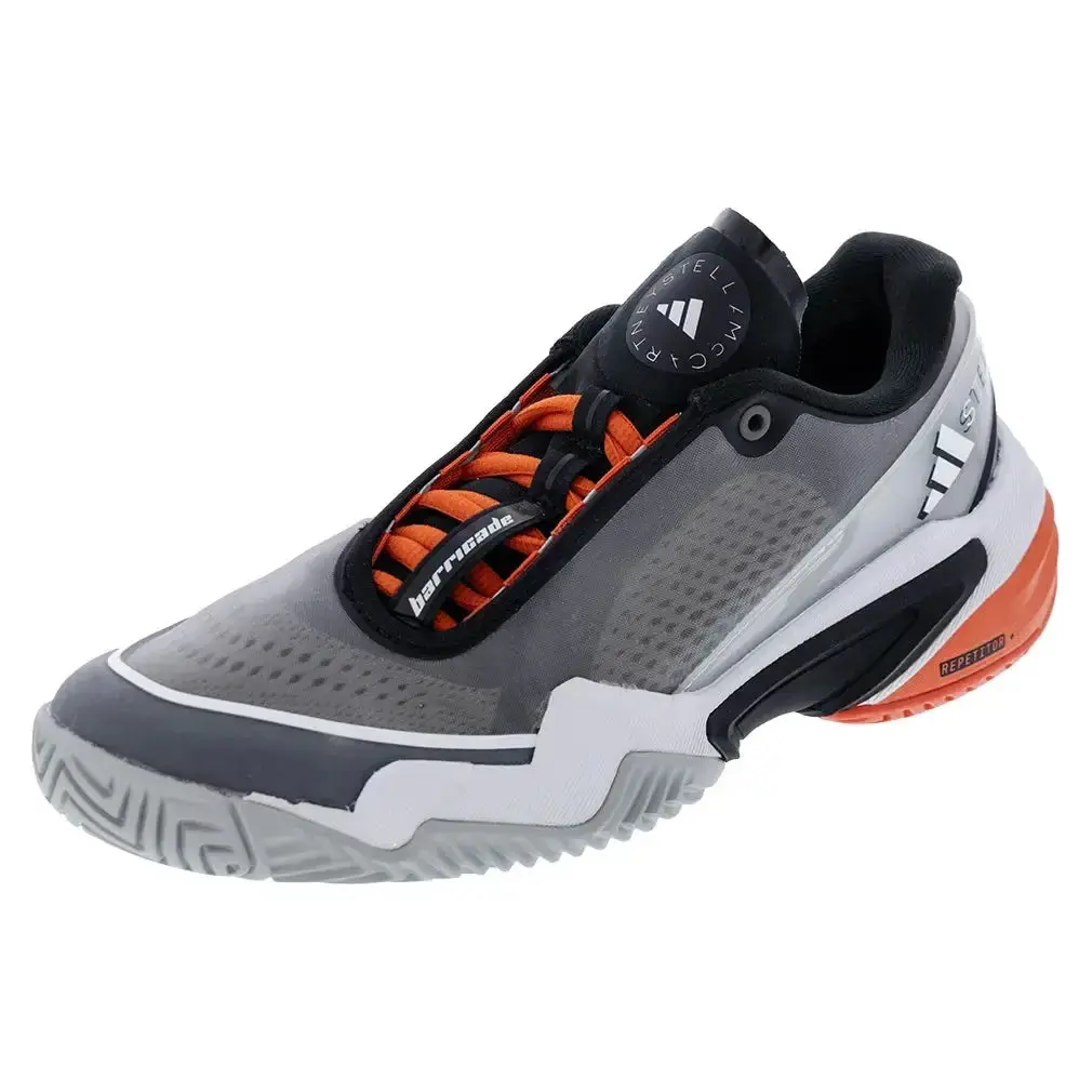 Women's Stella McCartney Barricade Tennis Shoes, White & Charcoal Sportswear for Women, Athletic Sports Footwear