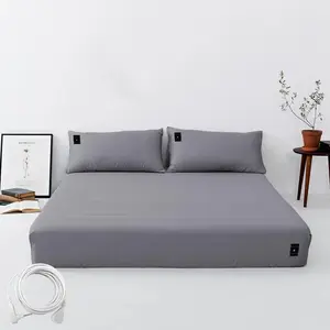 Grounding Sheets Full Size Grounding Fitted Sheet with Cord,   Sleep Solution, Deep Pocket Grounding Bed Cover for Enhanced Well-Being(Full,54x75x14in, Gray)