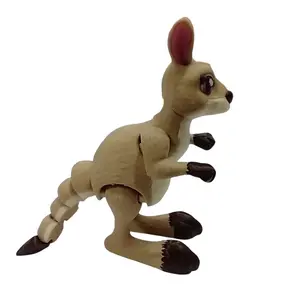 BS208Creations Traditional 3D Printed Articulating Kangaroo Animal Figurine, Nature-Inspired Artistic Collectible, Home Decoration, Room Decorations