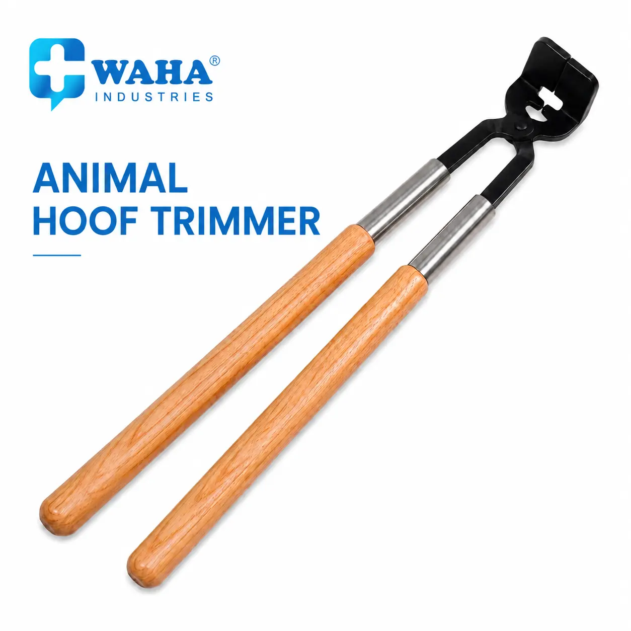 34" Heavy Duty Apex Animal Hoof Trimmer With Wooden Handle And 5" Black Cutting Head for Horses, Cattles, Sheeps, Goats and Livestock