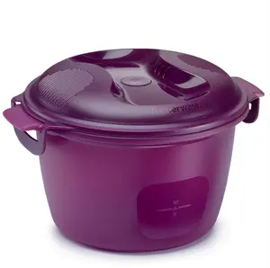 Tupperware Microwave Rice Maker 2.2L with Overflow Guard & Steam Release Cover for Perfect Rice & Grains Cooking