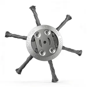 6-inch Heavy Steel Wire Trimmer Head High-Strength Weed Brush Rust Removal Tool Lawn Mower Accessory for Garden Twisted Wire Weed Disc Cordless Trimmer Head Durable Metal Hand Tool grass wheel blade universal steel wire trimmer head