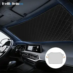 LEIBOO Car windshield Snow cover & Sunshade,  Dust Rain Ice Frost Guard Protector - Anti-theft & Durable Design, Suitable for Car Winter Protection Snow & Summer sunshade (48''X64'')