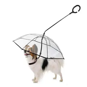 Dog Umbrella for Dogs - Transparent Canopy, Adjustable Handle, Pet Rain Accessory for Keeping Dry